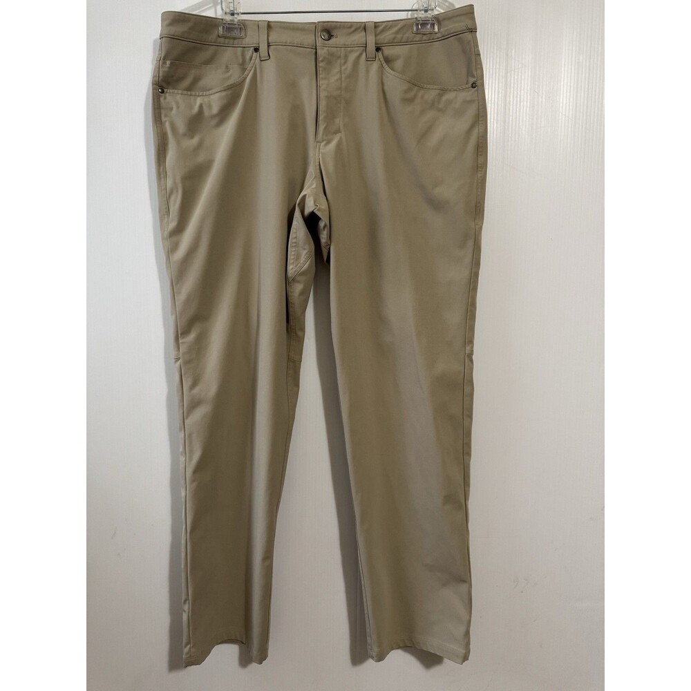 Lululemon Mens ABC Pants Classic-Fit Trouser Warpstreme Khaki Sz 36